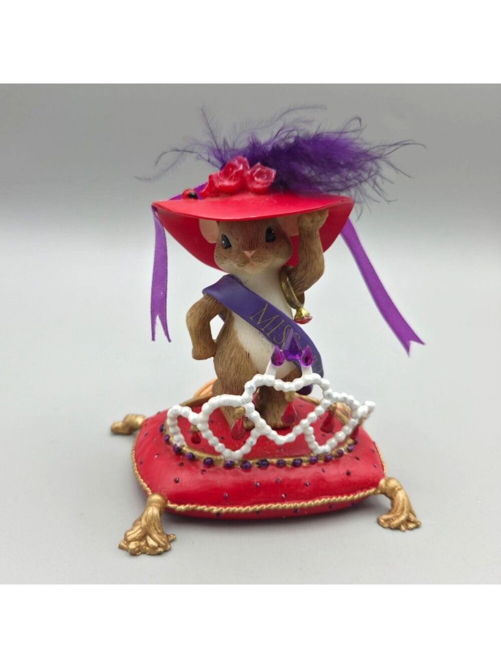 Charming Tails Crowning Achievement Mouse Figurine Hamilton Collection 1600A